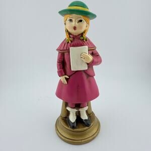 VTG Dickson Japan Girl Choir Singer Figurine – Hand Painted Caroler Statue 6”